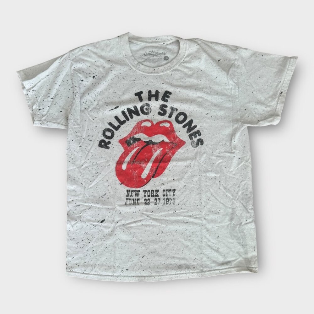 Vintage Rolling Stones NYC 1975 MSG tour Paint Splatter tee - Large